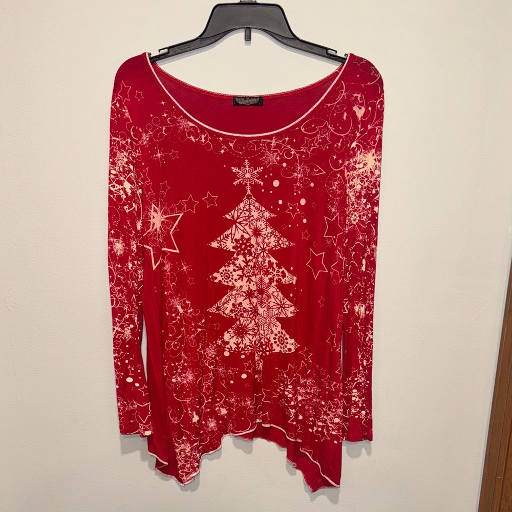 Vanilla Sugar L Red Holiday Long Sleeve Tee